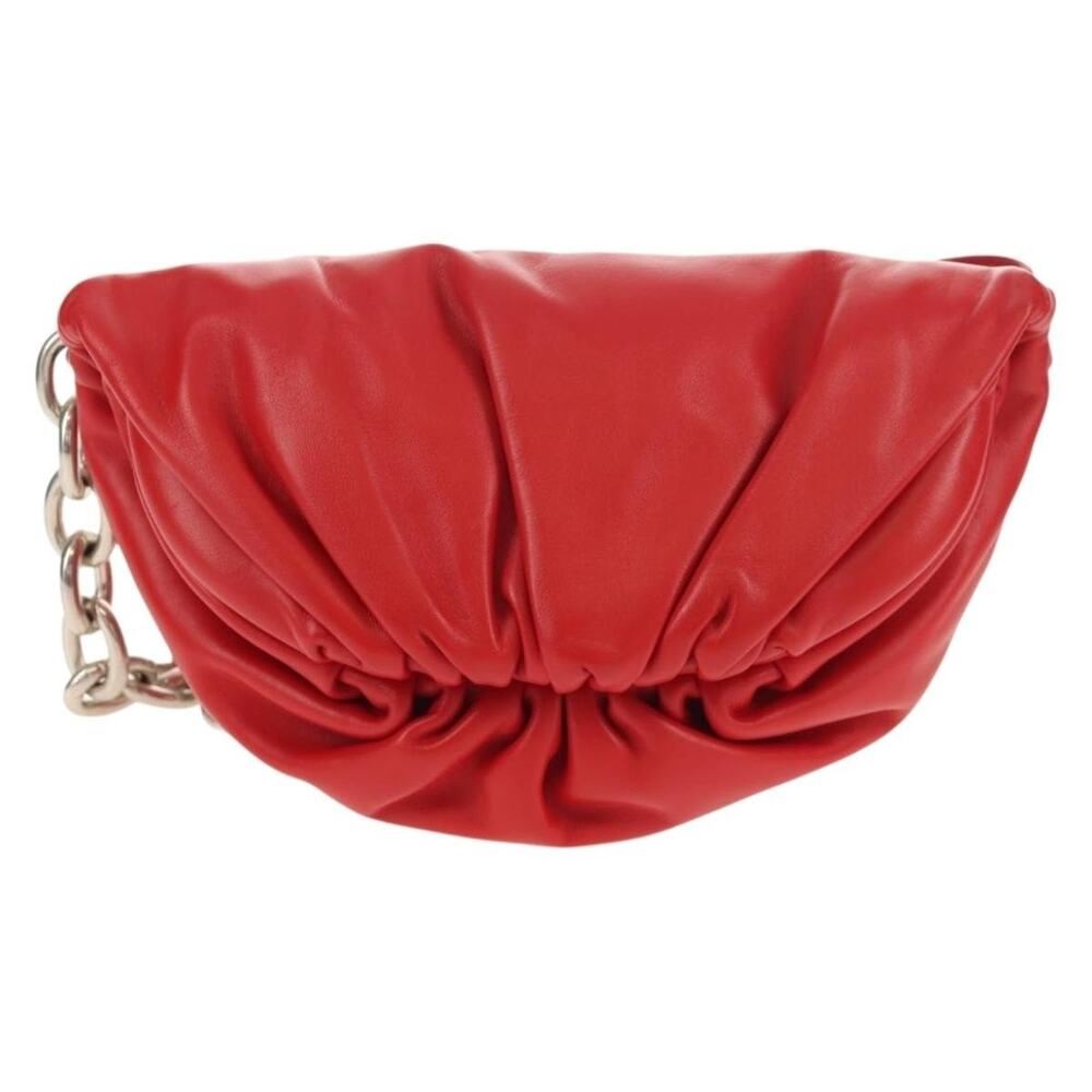 Bottega Veneta Leather The Chain Shoulder Bag Red